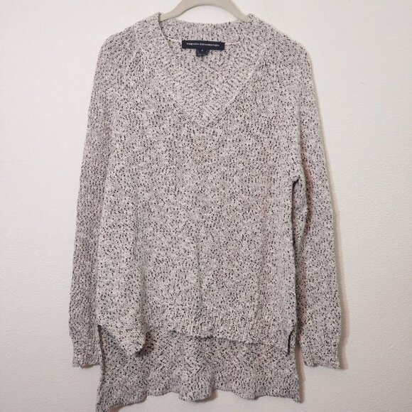 French Connection Gray V Neck Sweater S - Picture 1 of 5